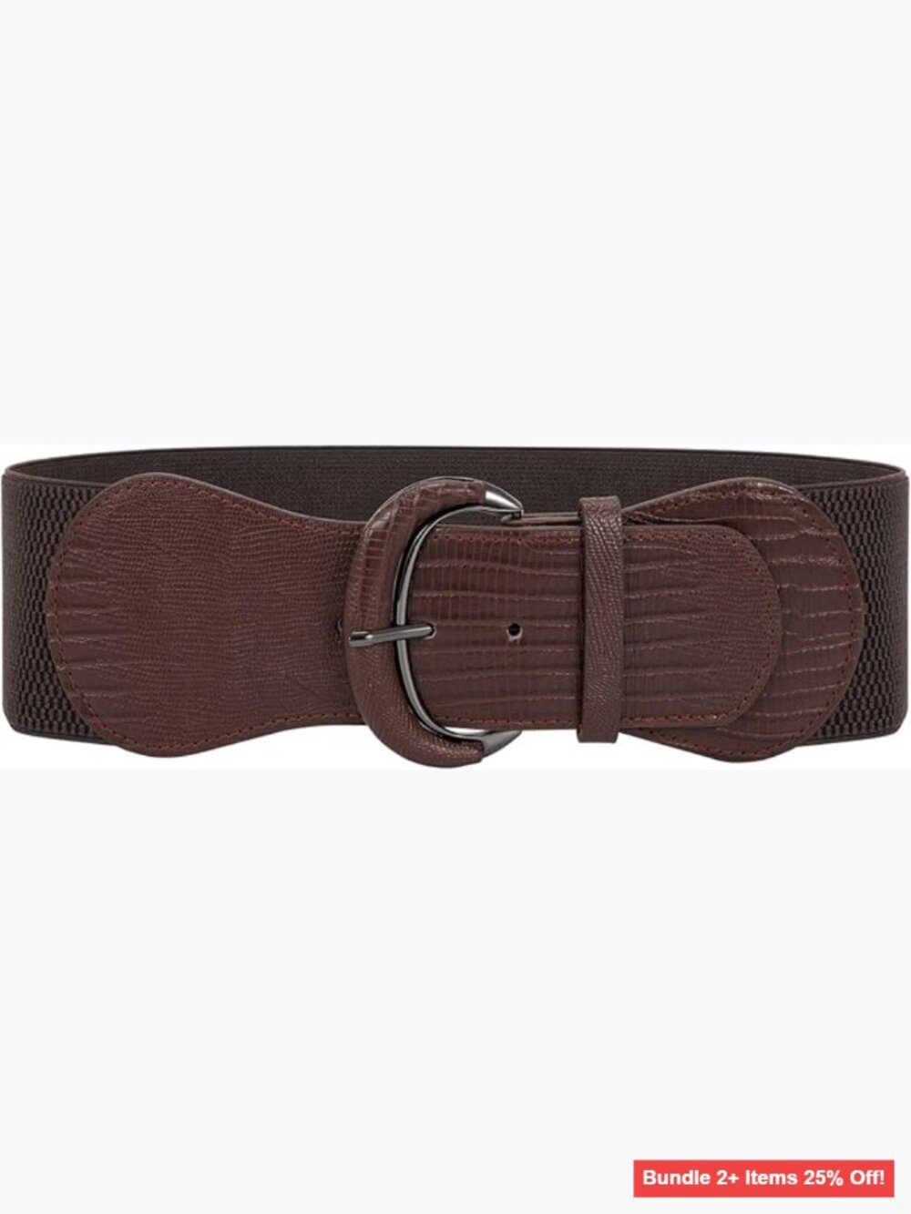 Stretchy Wide Waist Belt with Hook Buckle for Dresses, Elastic Cinch Belt